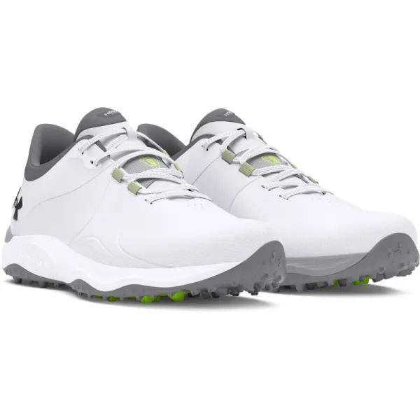 Pánske golfové topánky s&nbsp;hrotmi UNDER ARMOUR UA Drive Pro SL Wide white white metallic gun metal