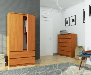 Ak furniture Šatníková skriňa Star 90 cm jelša