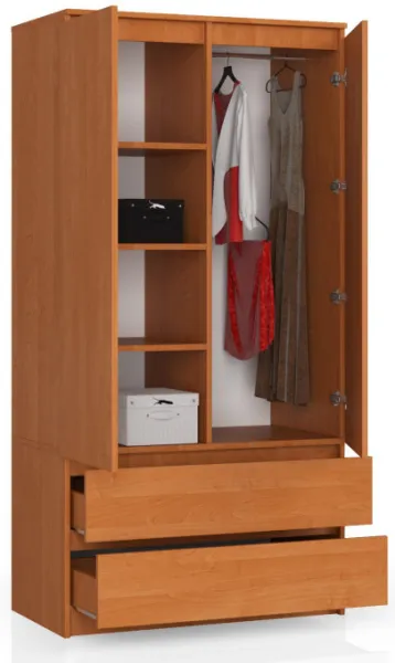 Ak furniture Šatníková skriňa Star 90 cm jelša