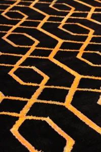 Koberec Diamond  K4427G BLACK / GOLD Tyro