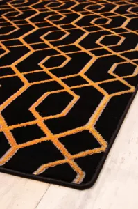 Koberec Diamond  K4427G BLACK / GOLD Tyro