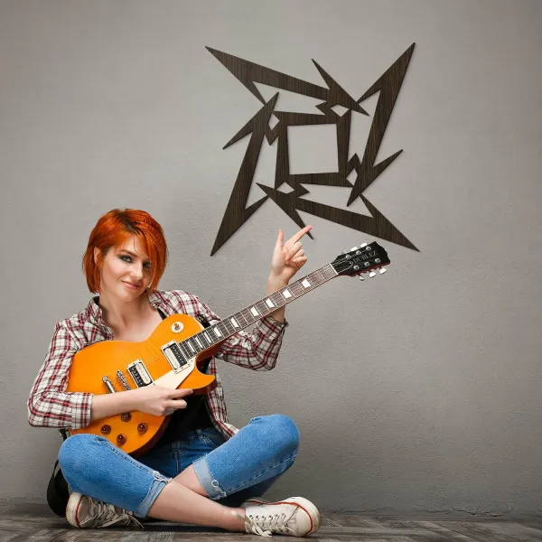 Drevený symbol - Metallica Ninja Star