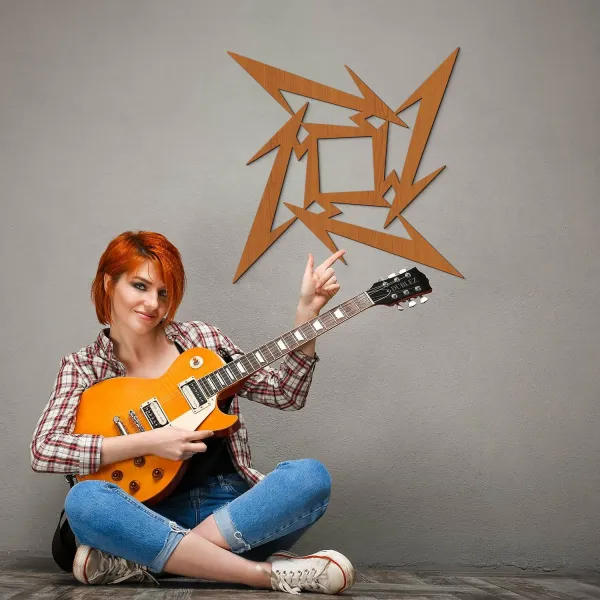 Drevený symbol - Metallica Ninja Star