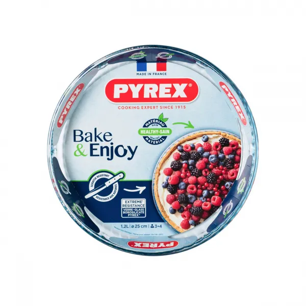 Sklenená zapekacia forma na koláč PYREX 31cm, borosilikát