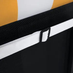 Vankúš na záhradné kreslo, biela/žltá, ALMEDE