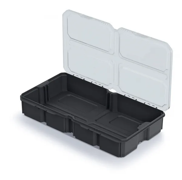 Prosperplast Organizér MESX BOX 28,5x15,8x5,7 cm transparentný/čierny