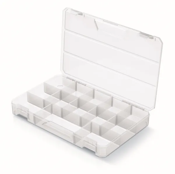 Prosperplast Organizér RQS KRABICA 35,5x23x4,1 cm transparentný/červený