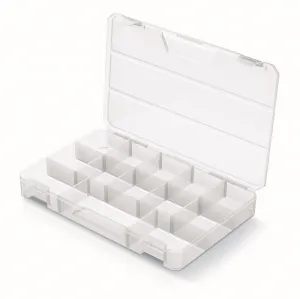 Prosperplast Organizér RQS KRABICA 35,5x23x4,1 cm transparentný/červený