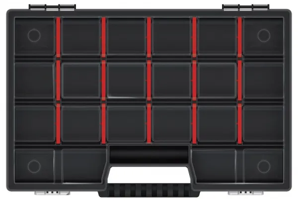 Prosperplast Plastový organizér ZERGO 29x19,5x3,5 cm čierny