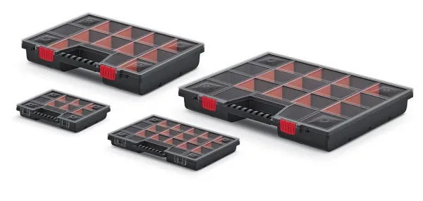 Prosperplast Plastový organizér ZERGO 29x19,5x3,5 cm čierny