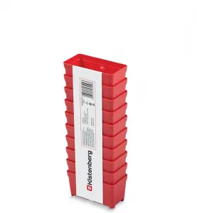 Prosperplast Súprava 10 plastových boxov na náradie TIGER BOX 10,5x5x5 cm červená