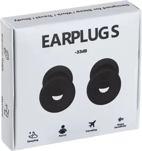 Earplugs.sk Earplugs štuple do uší s usadzovacím krúžkom Farba: Čierna