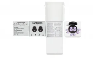 Earplugs.sk Earplugs štuple do uší s usadzovacím krúžkom Farba: Čierna