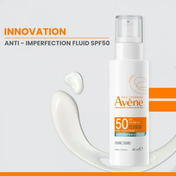Avène Sun Anti-Imperfection ochranný fluid pre mastnú a zmiešanú pleť SPF 50 40 ml