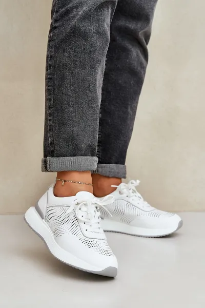 S. BARSKI Kožené Športové Topánky Dámske Sneakers S.Barski