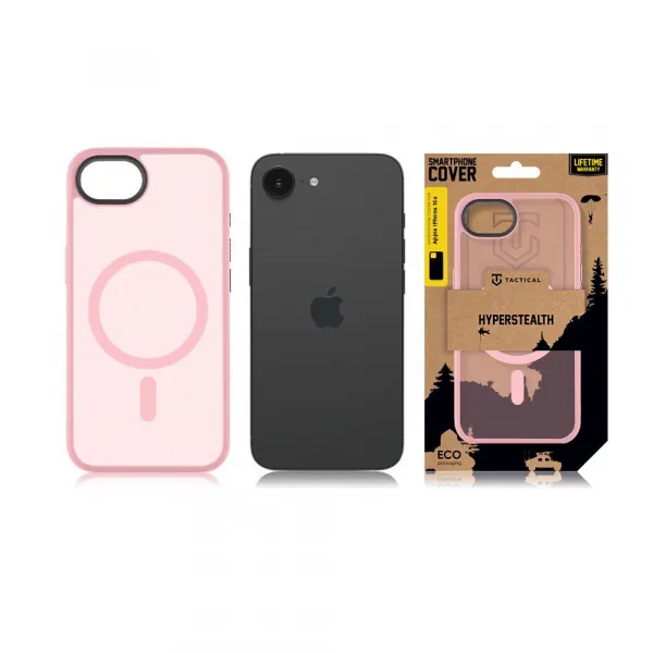 Tactical MagForce Hyperstealth kryt, iPhone 16e / 17e, ružový