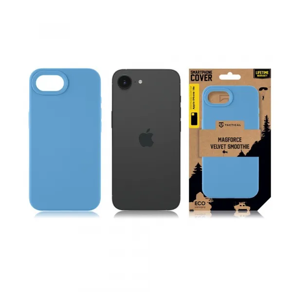 Tactical MagForce Velvet Smoothie kryt, iPhone 16e / 17e, modrý
