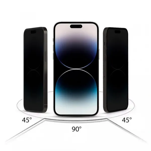 Tech-Protect Glass Spy 2x ochranné sklo na iPhone 13 / 13 Pro / 14 / 16e, čierne