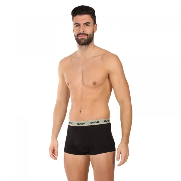 3PACK pánske boxerky HUGO čierne (50532611 977) L, trenky