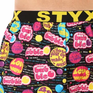 Pánske trenky Styx art športová guma Pink Bubble (B1857) M, trenírky
