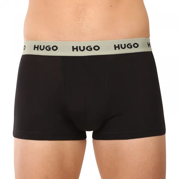 3PACK pánske boxerky HUGO čierne (50532611 977) L, trenky