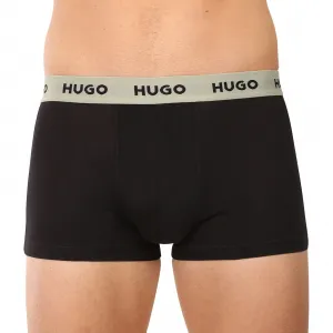 3PACK pánske boxerky HUGO čierne (50532611 977) L, trenky