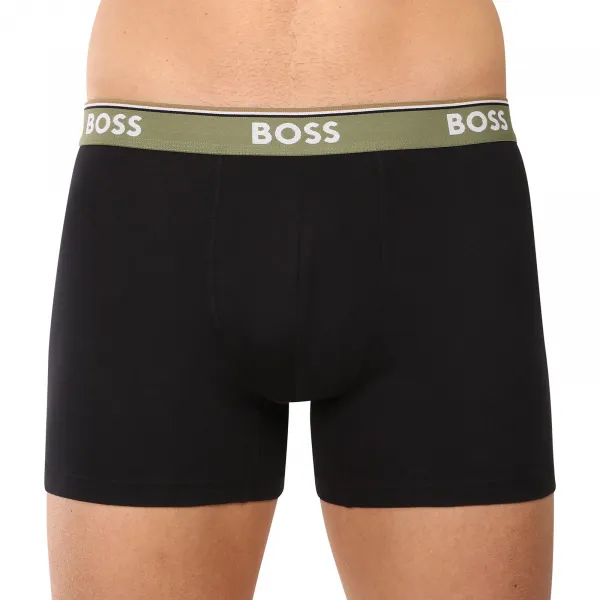3PACK pánske boxerky BOSS čierné (50531691 965) M, trenky