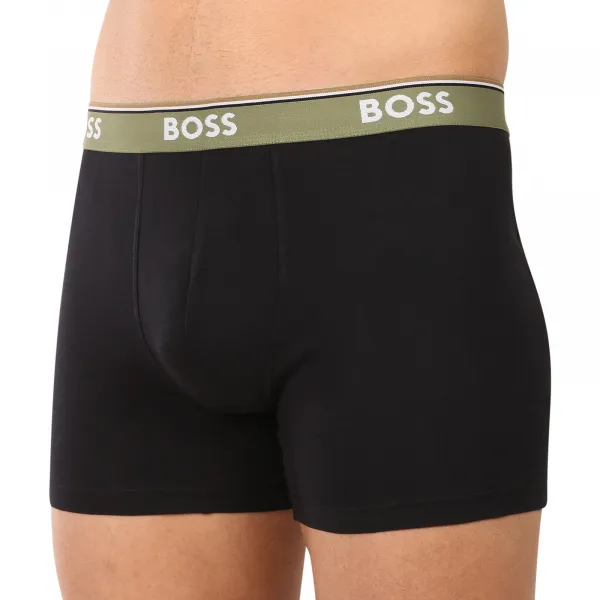 3PACK pánske boxerky BOSS čierné (50531691 965) M, trenky