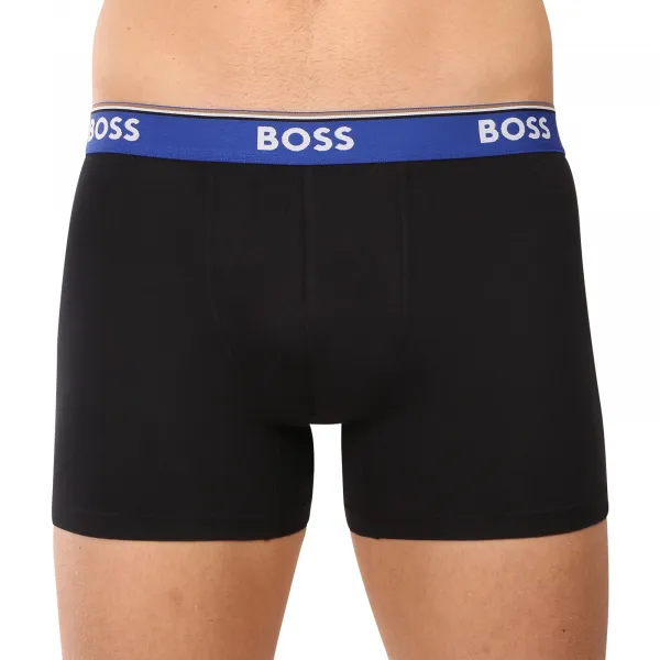 3PACK pánske boxerky BOSS čierné (50531691 965) M, trenky