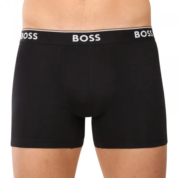3PACK pánske boxerky BOSS čierné (50531691 965) M, trenky