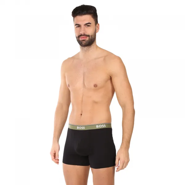 3PACK pánske boxerky BOSS čierné (50531691 965) M, trenky