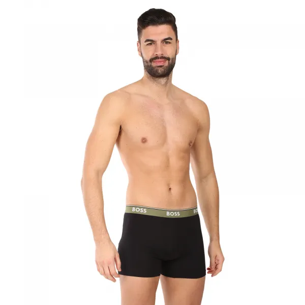 3PACK pánske boxerky BOSS čierné (50531691 965) M, trenky