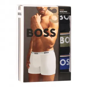 3PACK pánske boxerky BOSS čierné (50531691 965) M, trenky