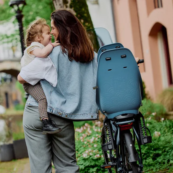 Urban Iki Zadní sedačka na kolo s adaptérem a nosičem na sedlovku Aotake mentolovo modrá/Aotake mentolovo modrá