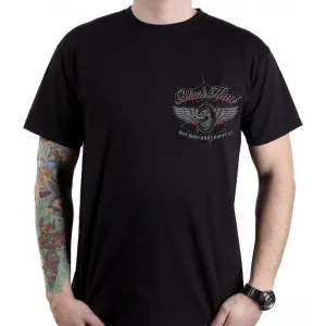 BLACK HEART Red Baron Chopper triko čierna - M