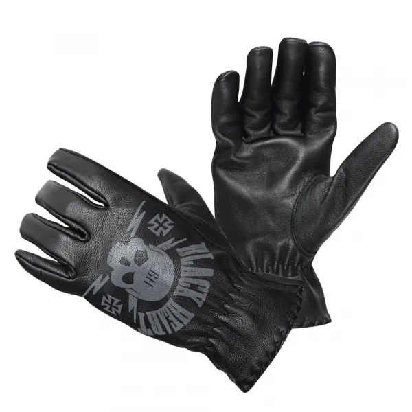 W-TEC Black Heart Skull Gloves camel - S