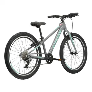 Kross LEA JR 2.0 24" - model 2022 šedá/tyrkysová - 12" (125-145 cm)