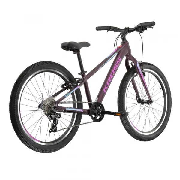 Kross LEA JR 2.0 24" - model 2022 šedá/tyrkysová - 12" (125-145 cm)