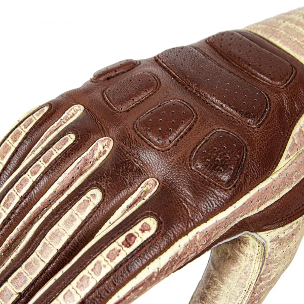 W-TEC Retro Gloves hnedo-béžová - M