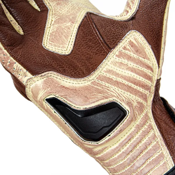 W-TEC Retro Gloves hnedo-béžová - M