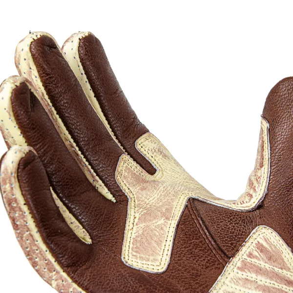 W-TEC Retro Gloves hnedo-béžová - M