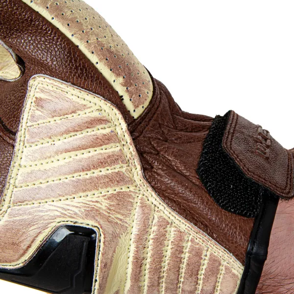 W-TEC Retro Gloves hnedo-béžová - M