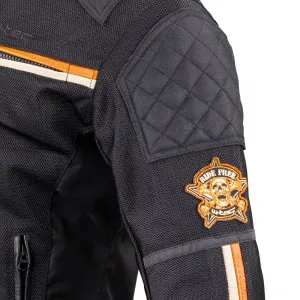 W-TEC 2Stripe čierno-béžovo-oranžová - S