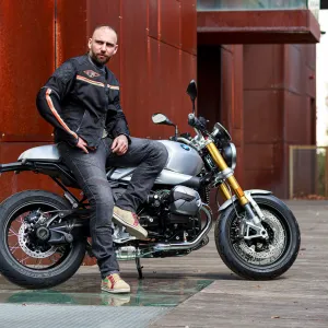 W-TEC 2Stripe čierno-béžovo-oranžová - S