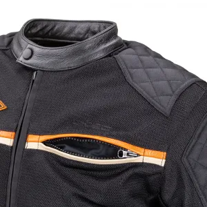 W-TEC 2Stripe čierno-béžovo-oranžová - S