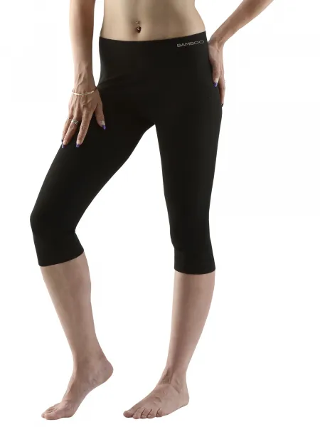 EcoBamboo capri legíny EcoBamboo čierna - S/M