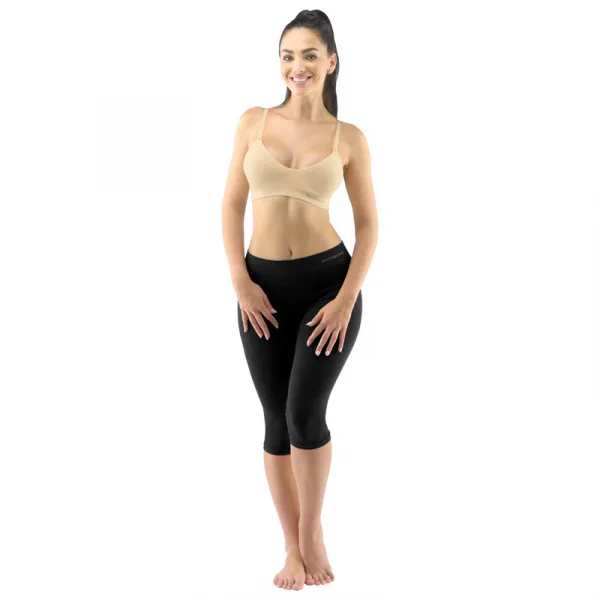 EcoBamboo capri legíny EcoBamboo čierna - S/M