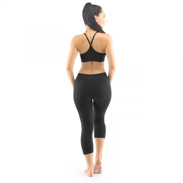 EcoBamboo legíny 3/4 EcoBamboo čierna - L/XL