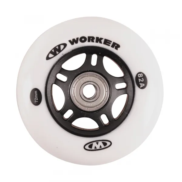 WORKER In-line 72mm a ložiska ABEC-7 chromeSet 4 ks