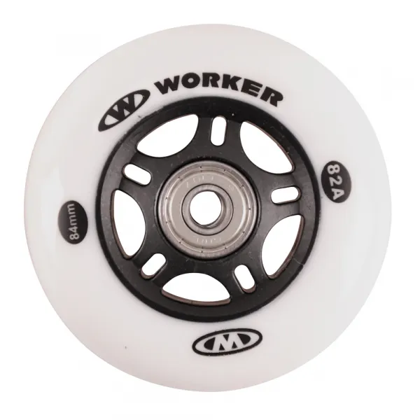 WORKER In-line 84mm a ložiska ABEC-9 chromeSet 4 ks